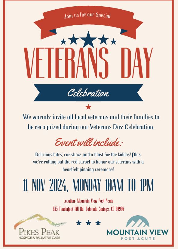 Join us for our Special Veterans Day Celebration